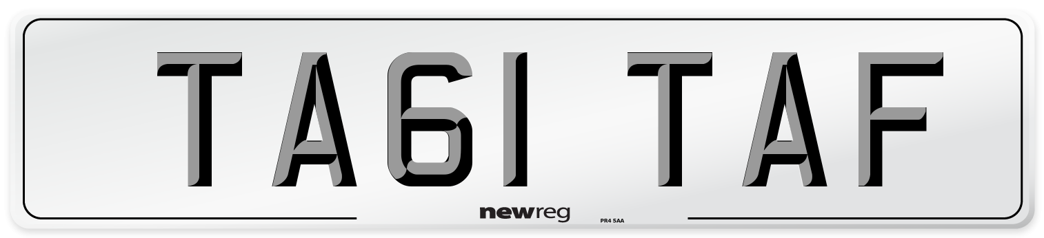 TA61 TAF Number Plate from New Reg